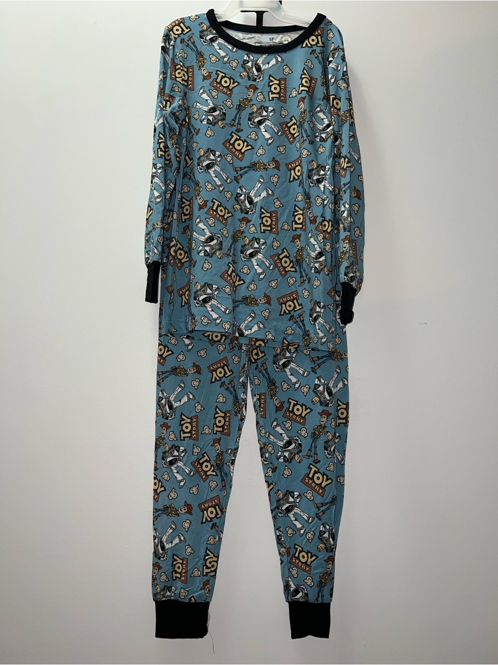 Toy Story Blue Kids Pajama Set with Buzz & Woody Print